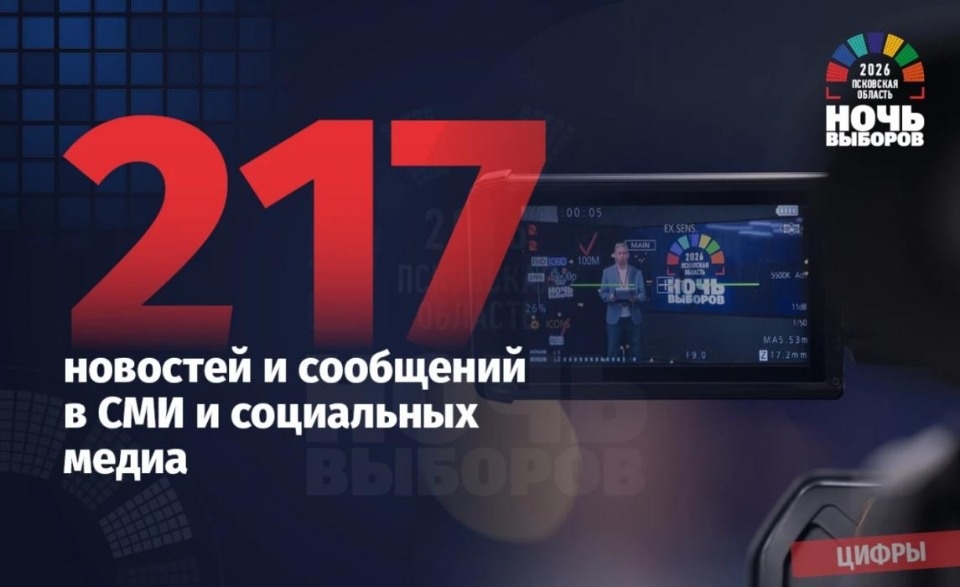 Опубликованы главные цифры «Ночи выборов - 2026» в Псковской области 